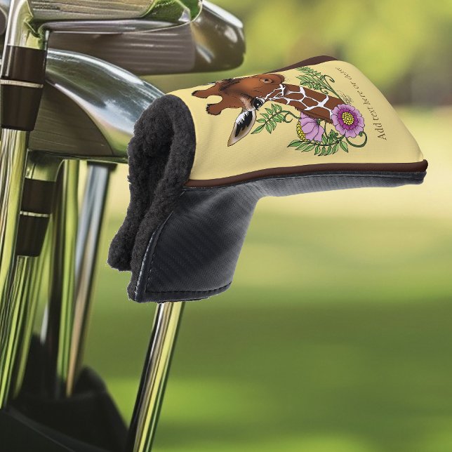 Giraffe Yellow Portrait-Blume Golf Headcover (Von Creator hochgeladen)