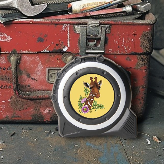 Giraffe Yellow Portrait-Blume Maßband (Von Creator hochgeladen)