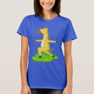 Giraffe Yoga Fitness Gymnastik T-Shirt