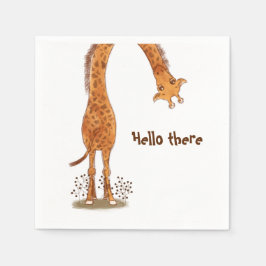 Giraffe, Zoo Animal zum Geburtstag Serviette