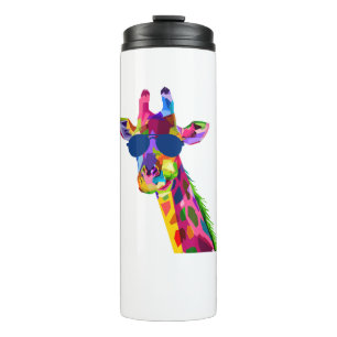 Giraffe Zoo Keeper Safari Tiergiraffe Thermosbecher