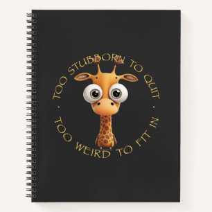 Giraffe zu stubborn, um zu komisch aufzuhören, um notizbuch