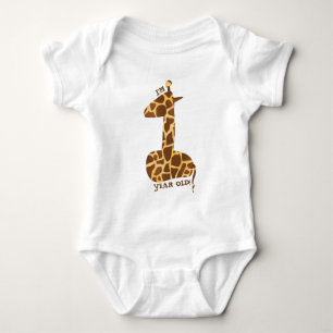 Giraffe zum ersten Geburtstag Baby Strampler