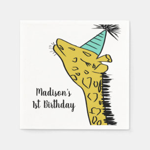 Giraffee Doodle Zoo Safari-Party Serviette