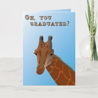 Giraffen-Abschluss-Karte Karte