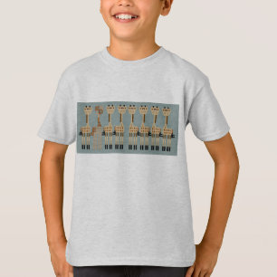 GIRAFFEN auf Blau T-Shirt