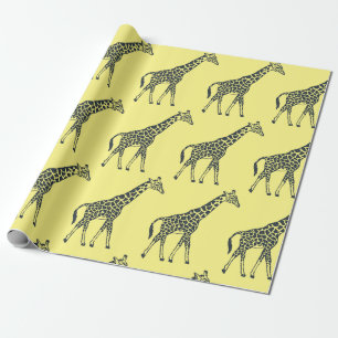 Giraffen auf Gelb Geschenkpapier