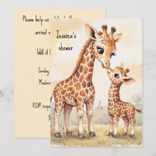 Giraffen-Baby-Digital-Download-Einladung Einladung
