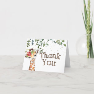 Giraffen-Baby-Party Klappkarte Dankeschön Dankeskarte
