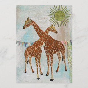 Giraffen-Babyparty-Sonnenschein-Einladung Einladung