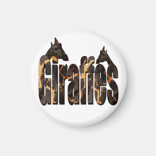 Giraffen-Bild-Logo mit Giraffen, Magnet