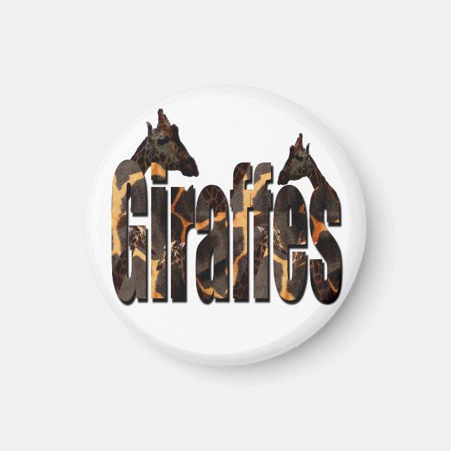 Giraffen-Bild-Logo mit Giraffen, Magnet (Vorne)