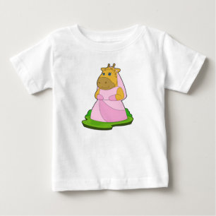 Giraffen-Braut-Schleier-Hochzeit Baby T-shirt