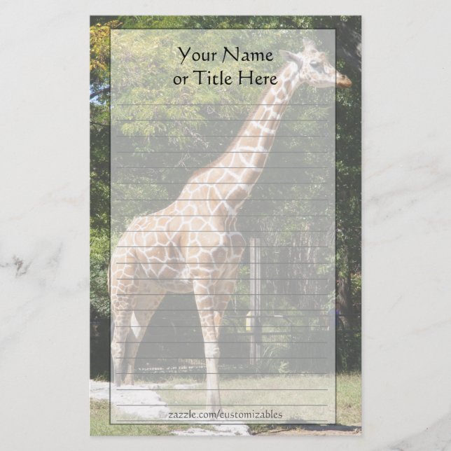 Giraffen-Briefpapier Briefpapier (Vorderseite)