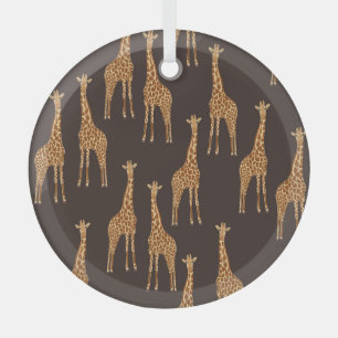 Giraffen Dark: Abstrakt Vintag nahtlos. Ornament Aus Glas