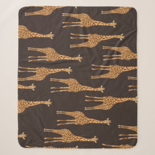 Giraffen Dark: Abstrakt Vintag nahtlos. Sherpadecke