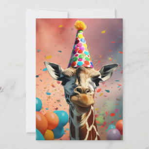 Giraffen-Design, farbenfroh Einladung