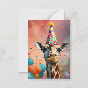 Giraffen-Design, farbenfroh Mitteilungskarte