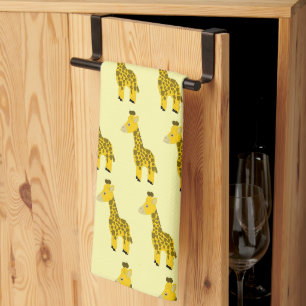 Giraffen-Design mit beliebigem Hintergrundfarbe Geschirrtuch