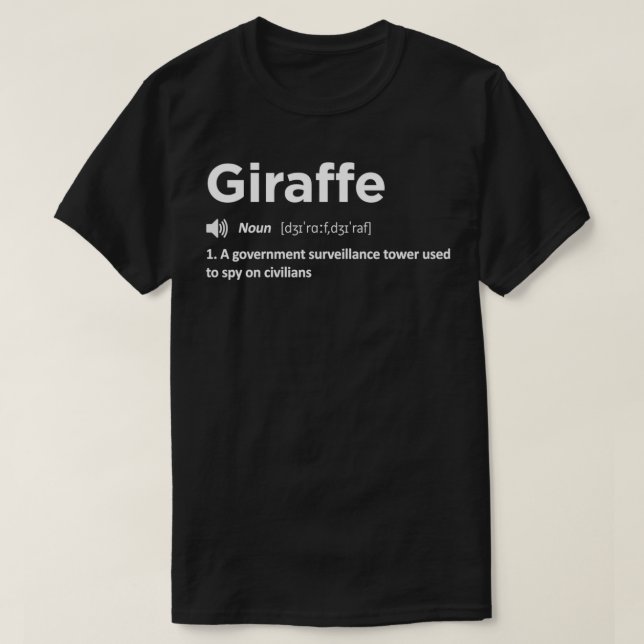 Giraffen Dont existiert 2 T-Shirt (Design vorne)