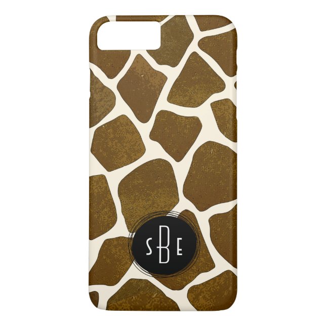 Giraffen-Druck-Monogramm iPhone 7 Plusfall Case-Mate iPhone Hülle (Rückseite)