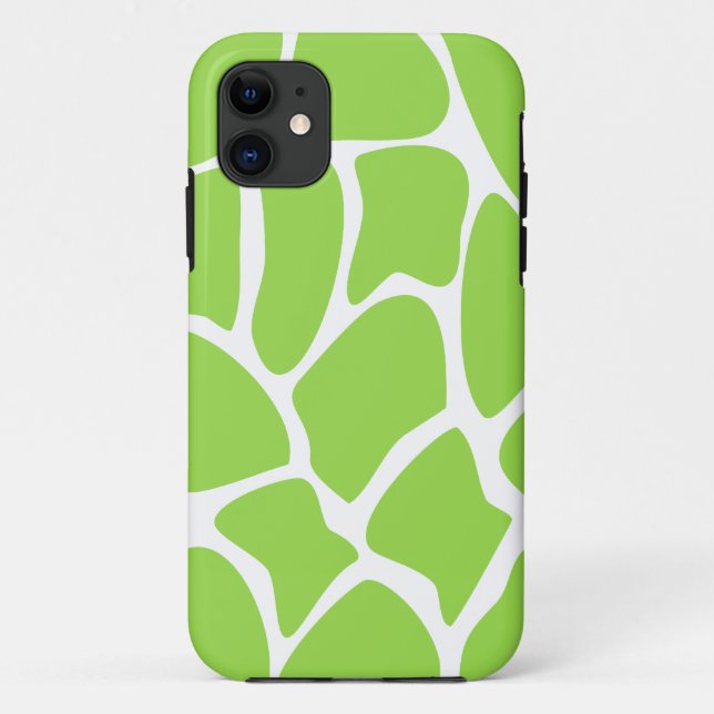 Giraffen-Druck-Muster im Limonen Grün Case-Mate iPhone Hülle (Rückseite)