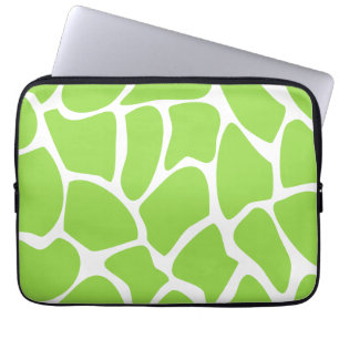 Giraffen-Druck-Muster im Limonen Grün Laptopschutzhülle