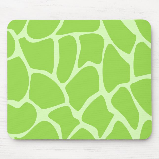 Giraffen-Druck-Muster im Limonen Grün Mousepad (Vorne)