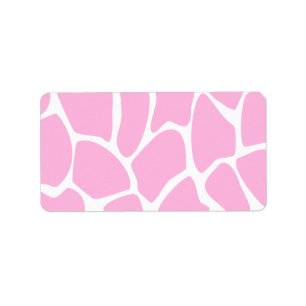 Giraffen-Druck-Muster im Süßigkeits-Rosa Adressaufkleber