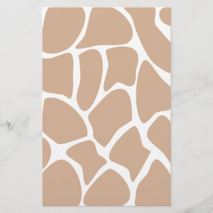 Giraffen-Druck-Muster in der Beige Briefpapier
