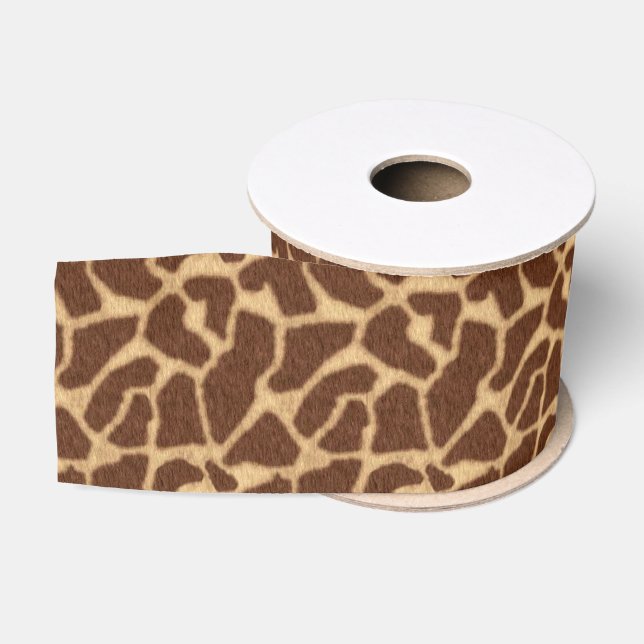 Giraffen-Druck Ripsband (Spule)