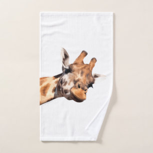 Giraffen-Dschungel-Tier-Porträt Badhandtuch Set
