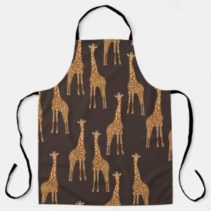 Giraffen Dunkel: Abstrakte Vintage-Nahtlos. Schürze