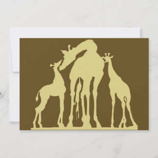 Giraffen, dunkelbraune Rücken, gelber Vorhang