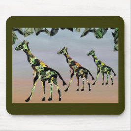 Giraffen-Familien-Lebensraum Mousepad