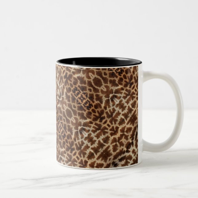 Giraffen-Fell-Tasse Zweifarbige Tasse (Rechts)