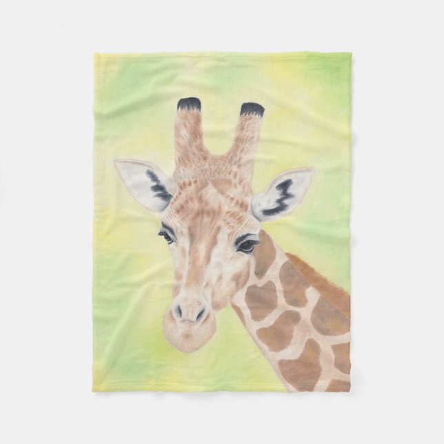 Giraffen-Fleece Fleecedecke (Vorderseite)
