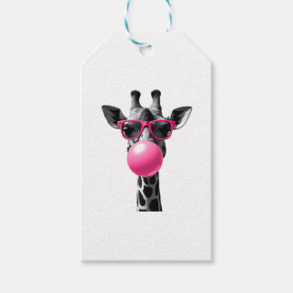 Giraffen-Frauen Giraffengesicht mit Sonnenbrille W Geschenkanhänger