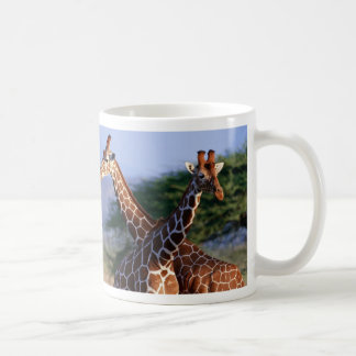 Giraffen gekreuzt, Mutter + Kind Kaffeetasse
