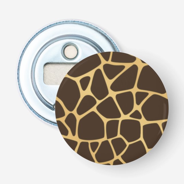 Giraffen-gepunkteter Hintergrund Flaschenöffner (Vorderseite)