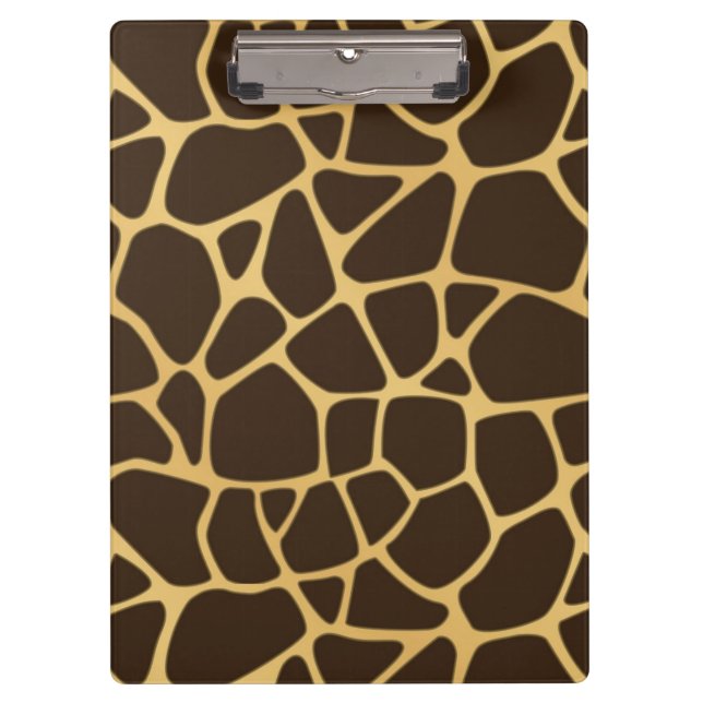 Giraffen-gepunkteter Hintergrund Klemmbrett (Vorderseite)