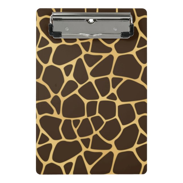 Giraffen-gepunkteter Hintergrund Mini Klemmbrett (Vorderseite)