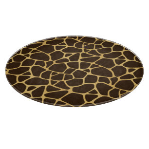 Giraffen-gepunkteter Hintergrund Schneidebrett