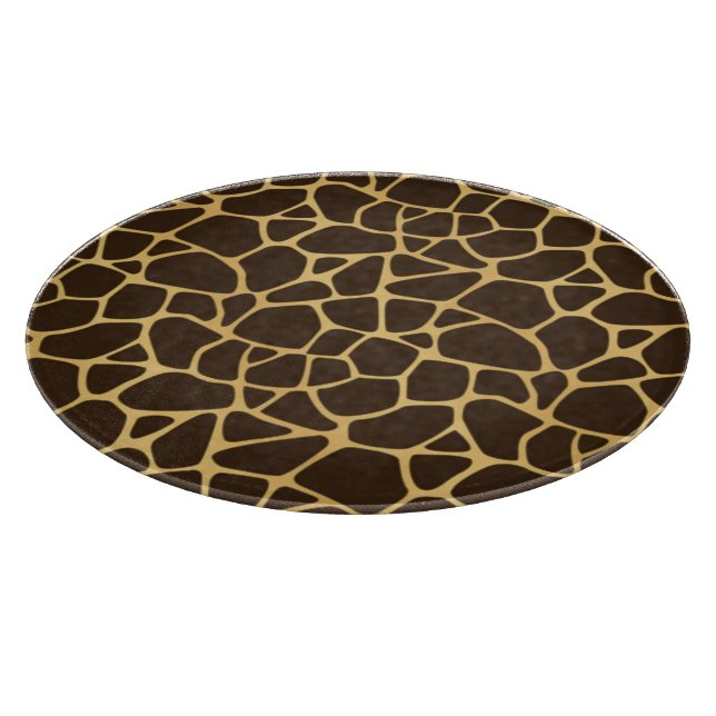 Giraffen-gepunkteter Hintergrund Schneidebrett (Ecke)