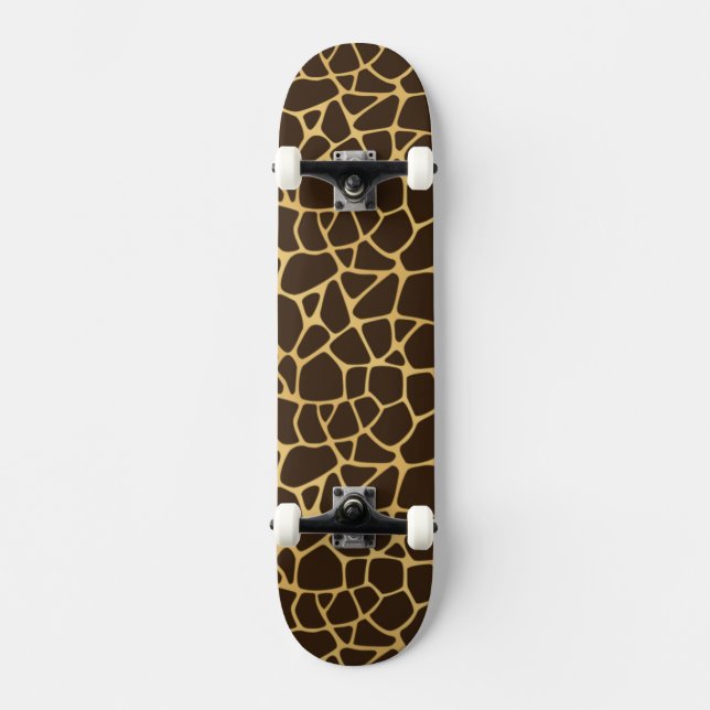 Giraffen-gepunkteter Hintergrund Skateboard (Vorderseite)