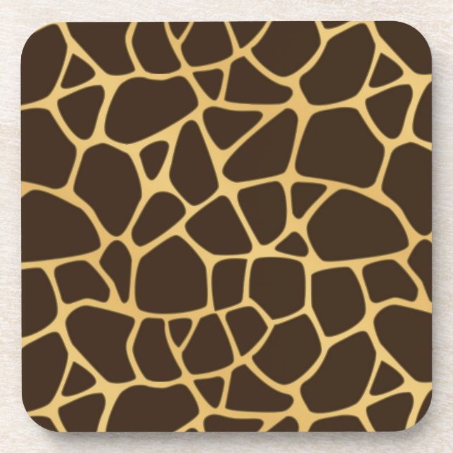 Giraffen-gepunkteter Hintergrund Untersetzer (Vorderseite)