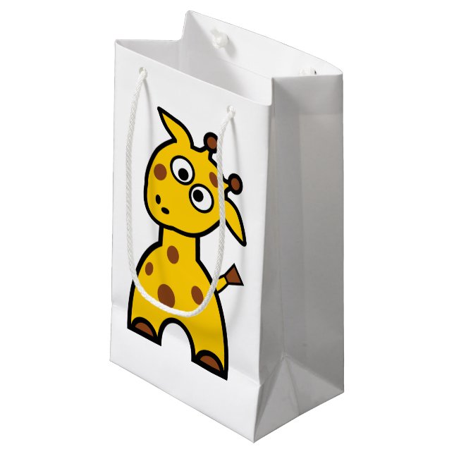 Giraffen-Geschenk-Tasche Kleine Geschenktüte (Vorderseite Schrägansicht)