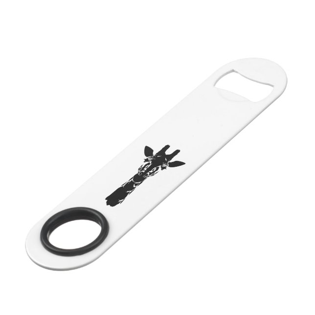 Giraffen-Gesicht-Silhouette Speed Flaschenöffner (Vorderseite Schrägansicht)