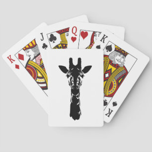 Giraffen-Gesicht-Silhouette Spielkarten