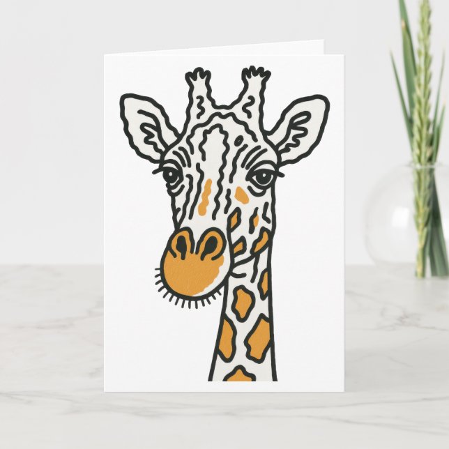 Giraffen-Grußkarte Dankeskarte (Vorderseite)